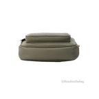 Burberry Small Branded Dark Fern Green Grainy Leather Camera Crossbody Bag