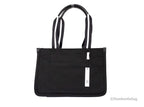 Marc Jacobs Medium Black Canvas Fabric Shoulder Convertible Tote Purse Bag