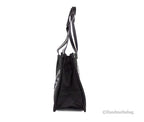 Marc Jacobs Medium Black Canvas Fabric Shoulder Convertible Tote Purse Bag
