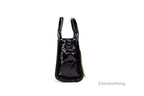 Marc Jacobs The Shiny Crinkle Micro Tote Black Leather Crossbody Bag Handbag
