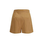 Beige Cotton Bermuda Shorts