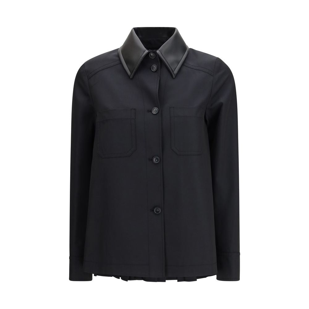 Black Polyester Pattern Shirt