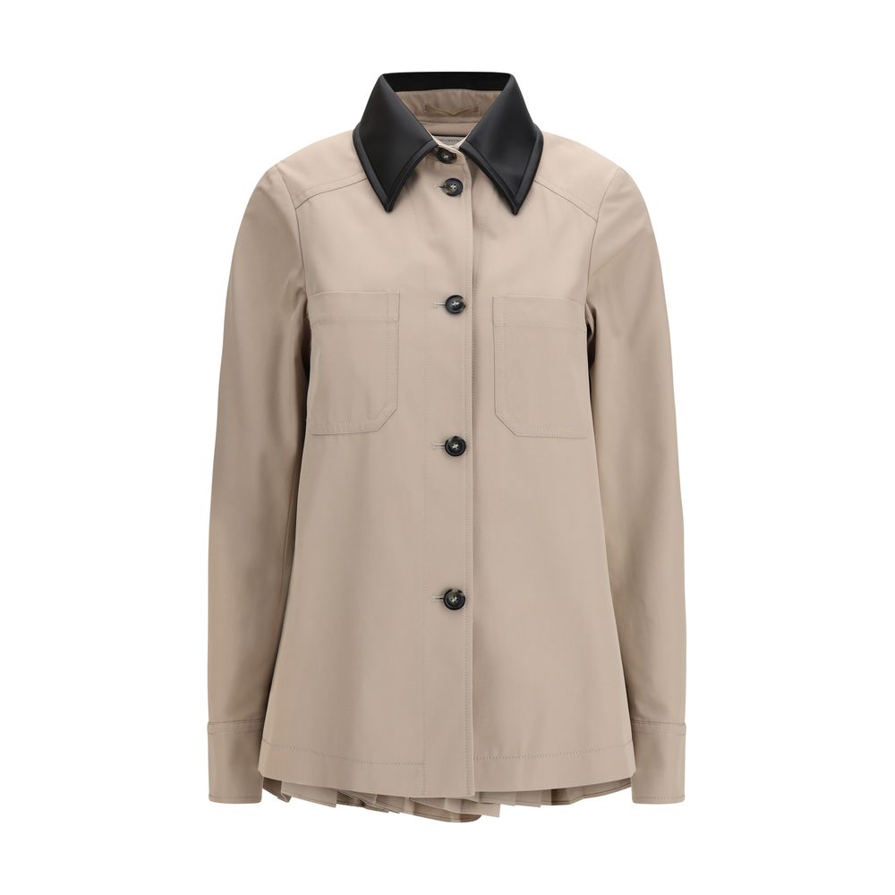 Beige Polyester Coat