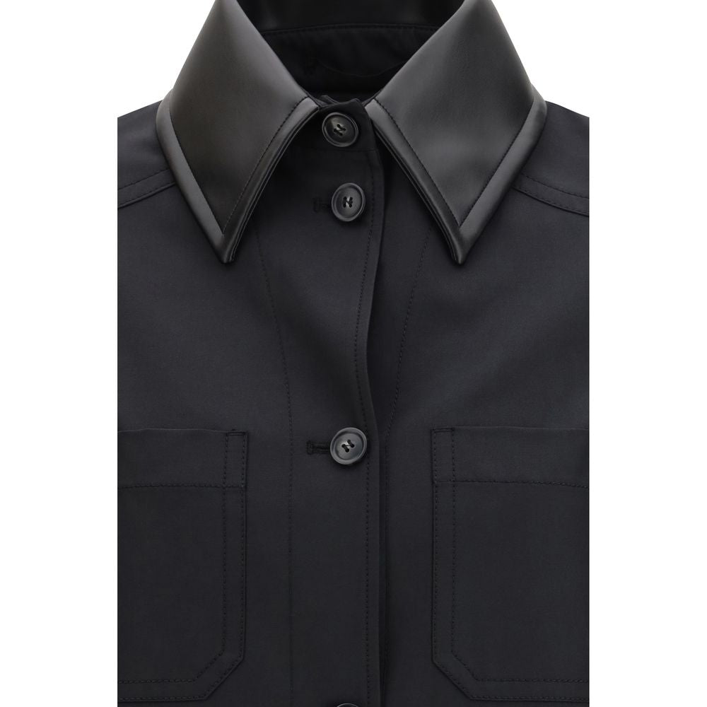 Black Polyester Pattern Shirt