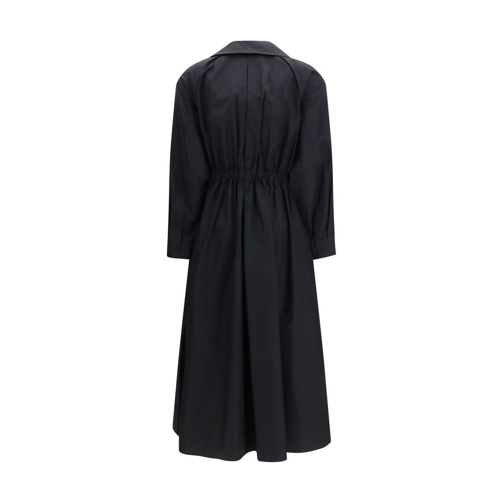 Black Cotton Casual Dress
