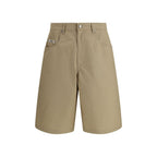 Beige Cotton Bermuda Shorts