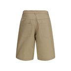 Beige Cotton Bermuda Shorts