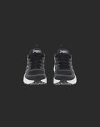 Black Polyester Athletic Sneakers