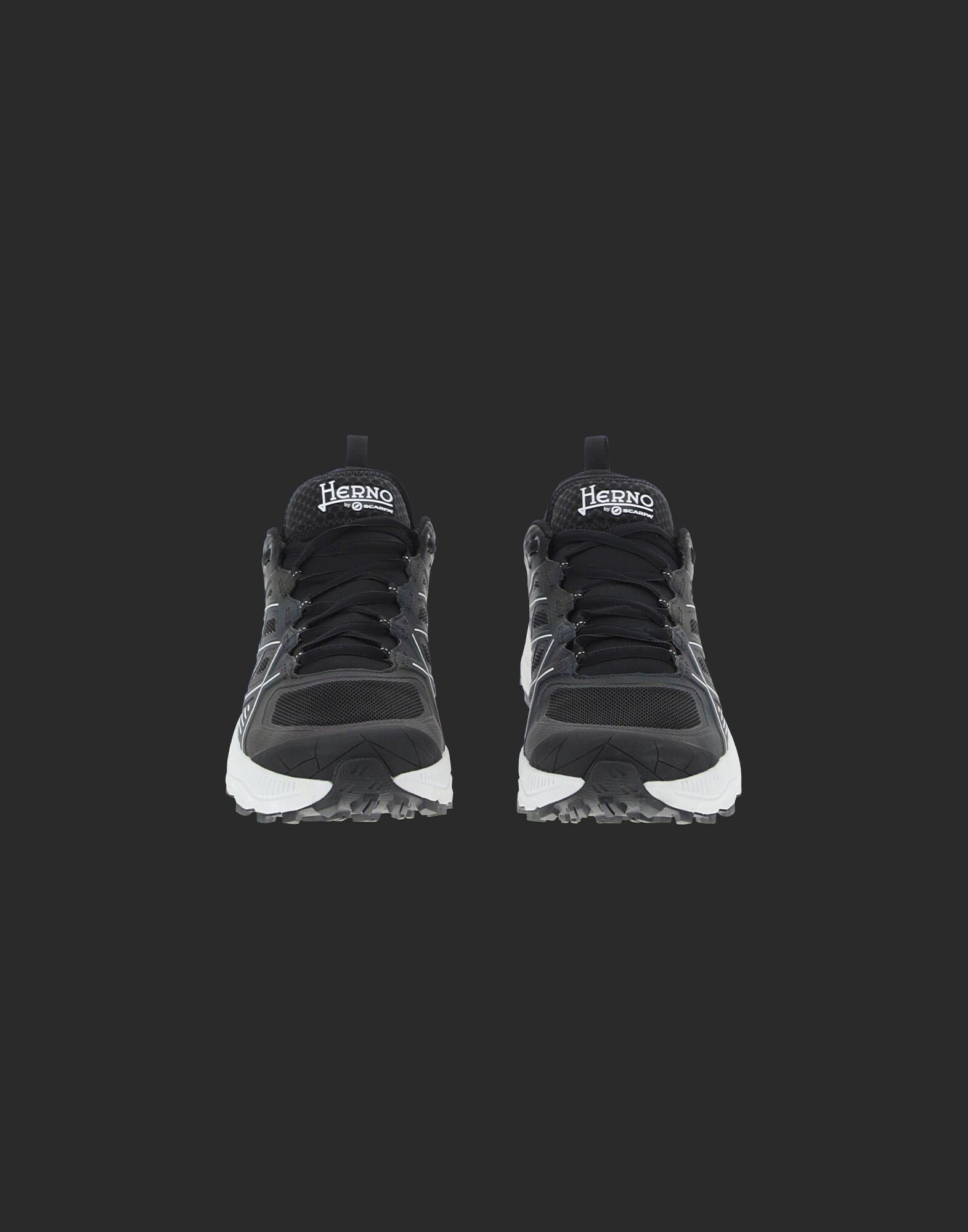 Black Polyester Athletic Sneakers