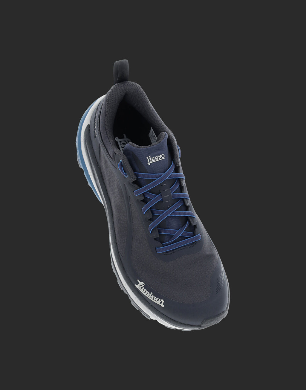 Blue Polyamide Athletic Sneakers