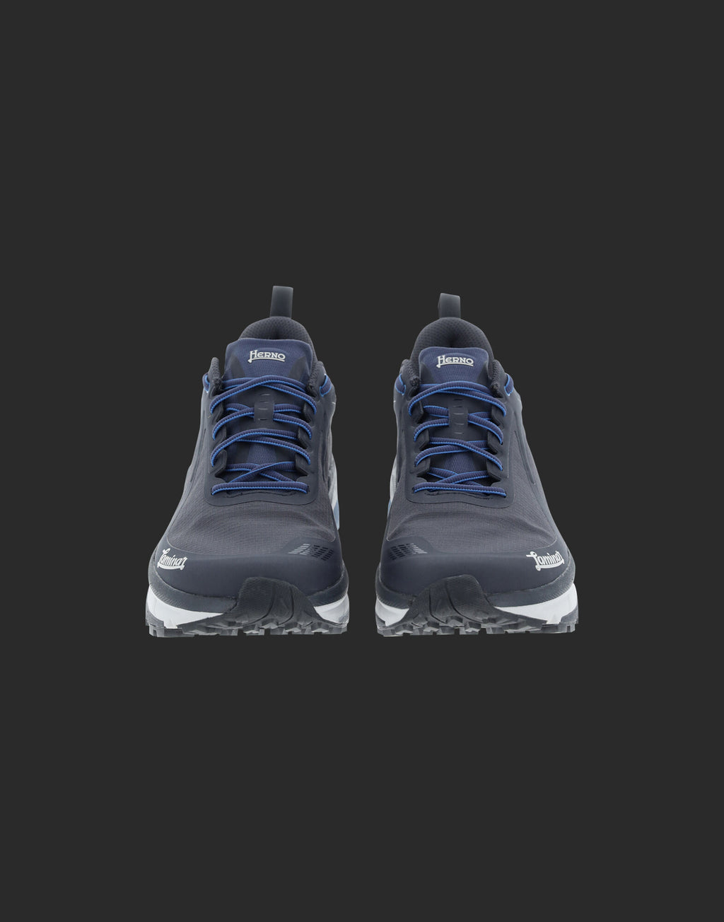 Blue Polyamide Athletic Sneakers