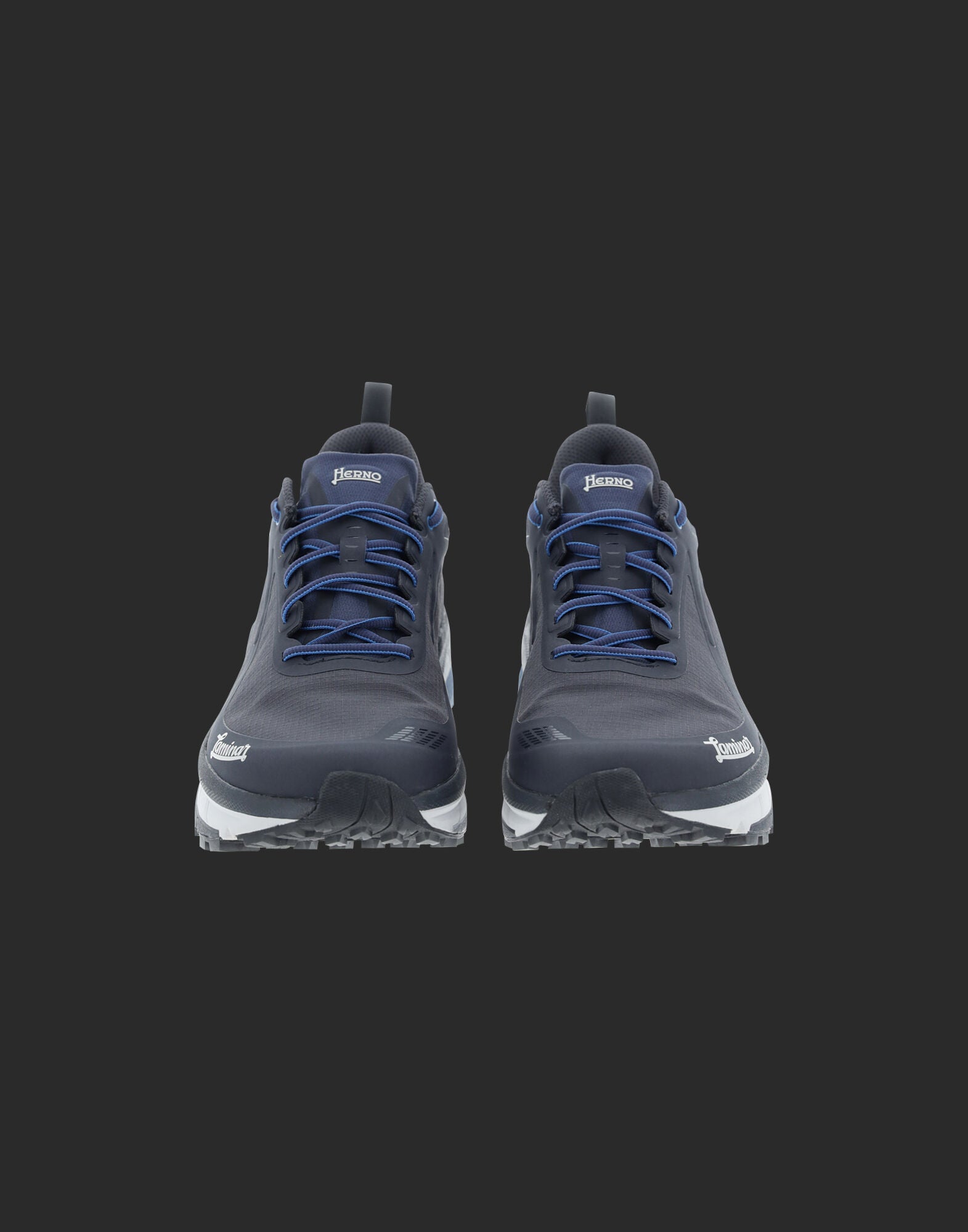 Blue Polyamide Athletic Sneakers