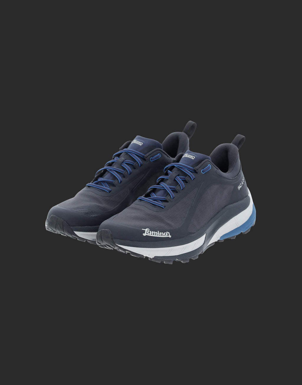 Blue Polyamide Athletic Sneakers