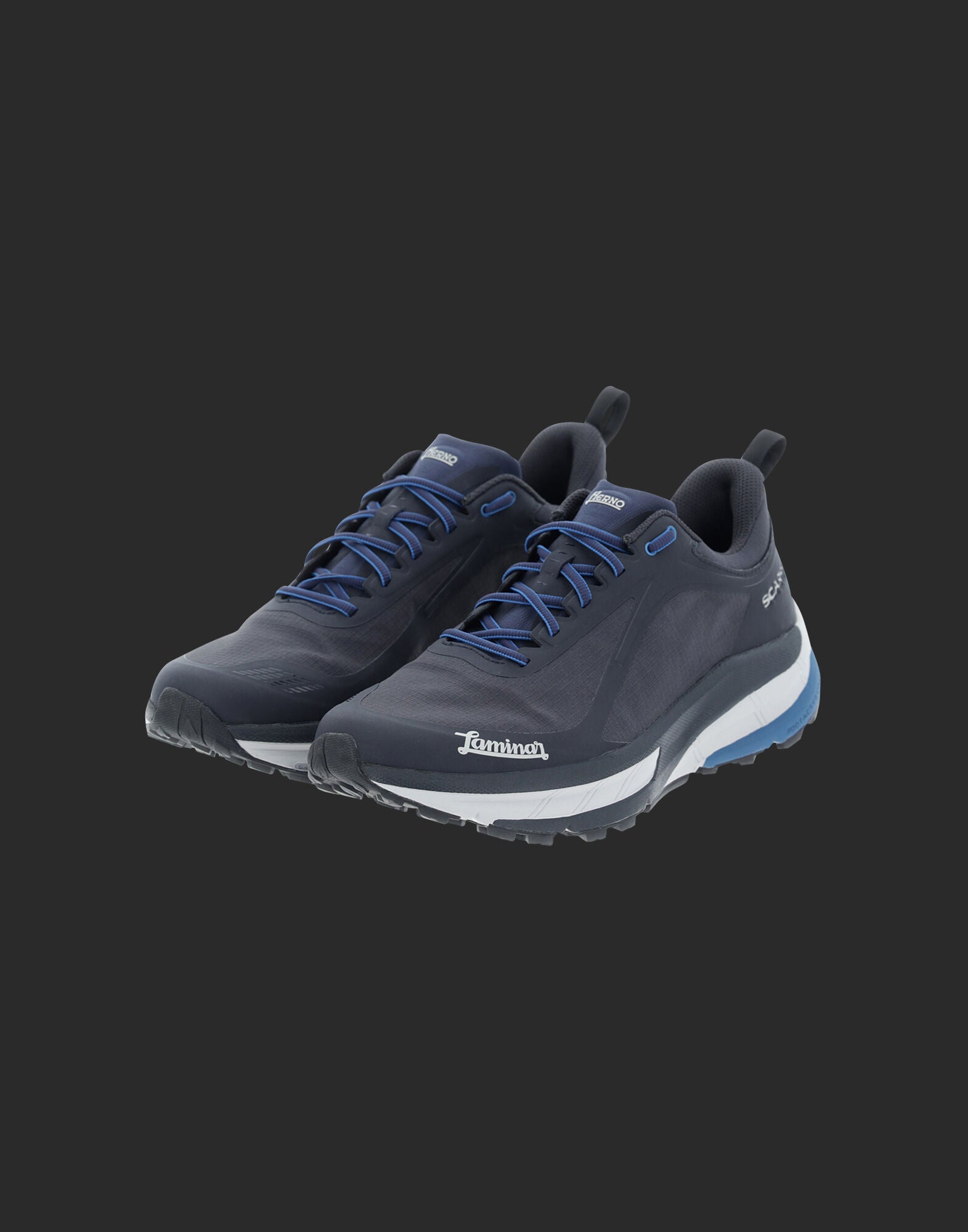 Blue Polyamide Athletic Sneakers