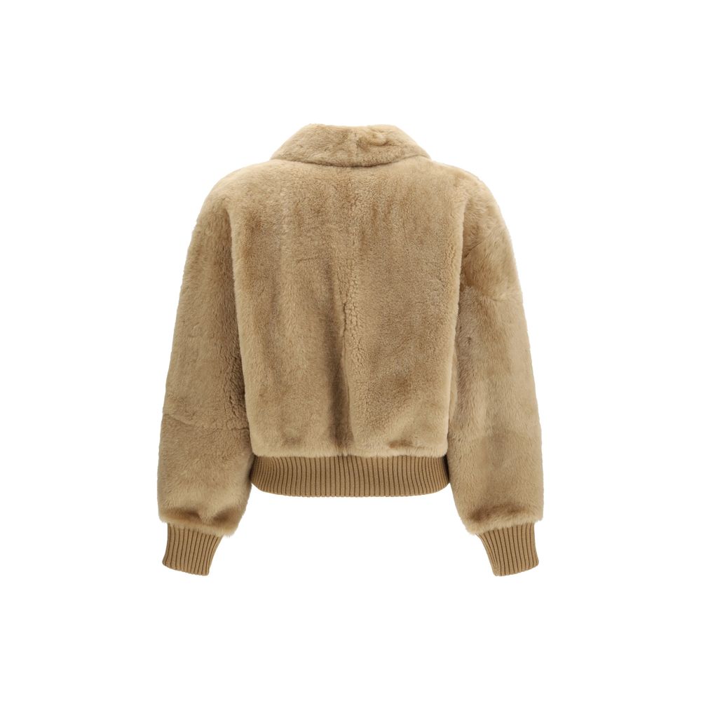Beige Alpaca Vicugna Pacos Coat