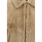 Beige Alpaca Vicugna Pacos Coat