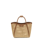 Beige Raffia Shoulder Bag
