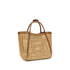 Beige Raffia Shoulder Bag