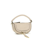 Beige Calf Leather Bos Taurus Shoulder Bag