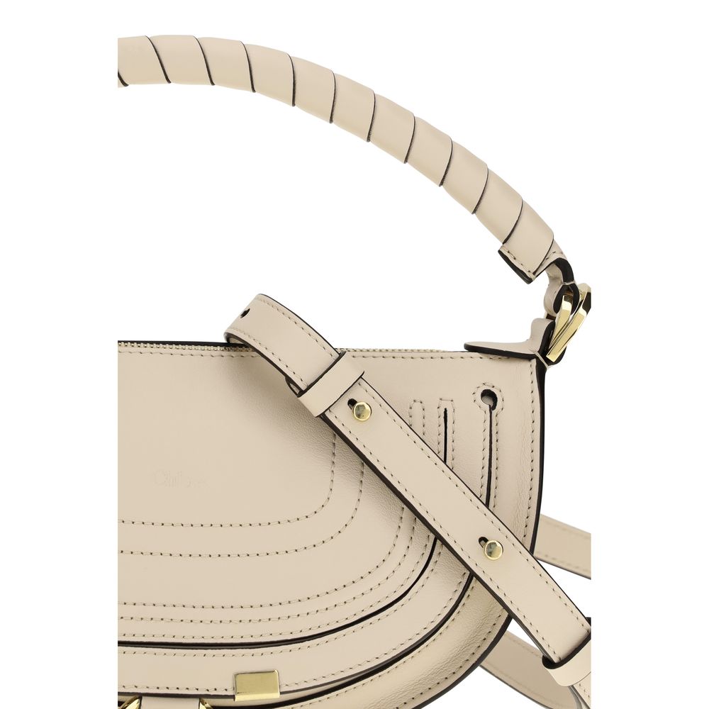Beige Calf Leather Bos Taurus Shoulder Bag