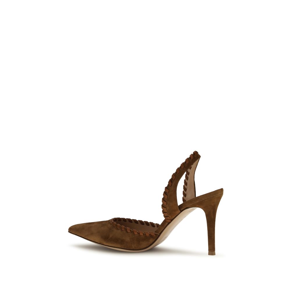 Brown Calf Leather Bos Taurus High Heel Pumps