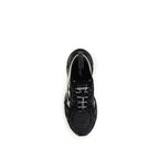 Black Polyester Athletic Sneakers