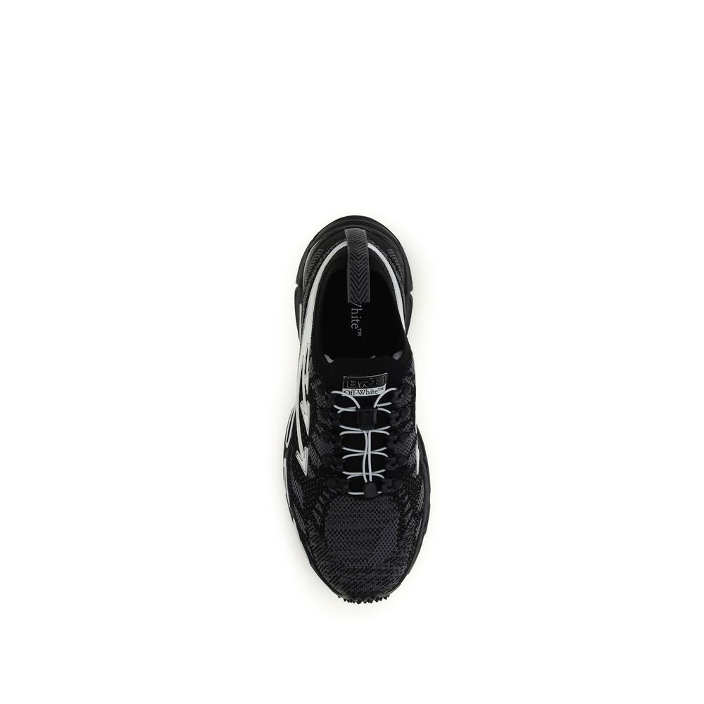 Black Polyester Athletic Sneakers