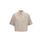 Beige Fabric Pattern Shirt
