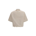Beige Fabric Pattern Shirt