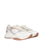 White Fabric Sneakers