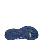 Blue Fabric Ankle Boots