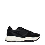 Black Fabric Athletic Sneakers