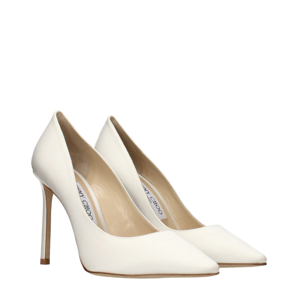 Beige Satin Platform Pumps