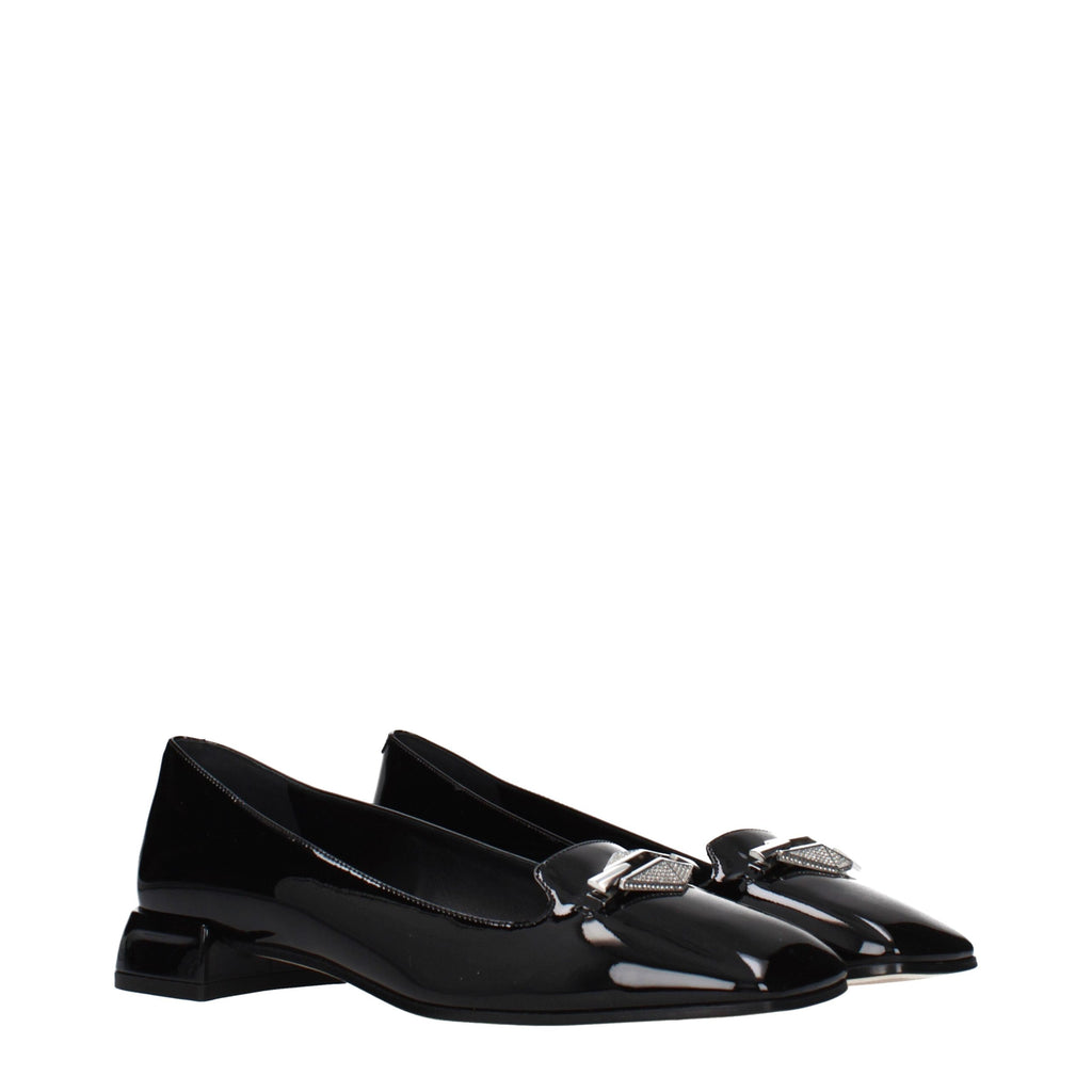 Black Leather Slip-On Loafers