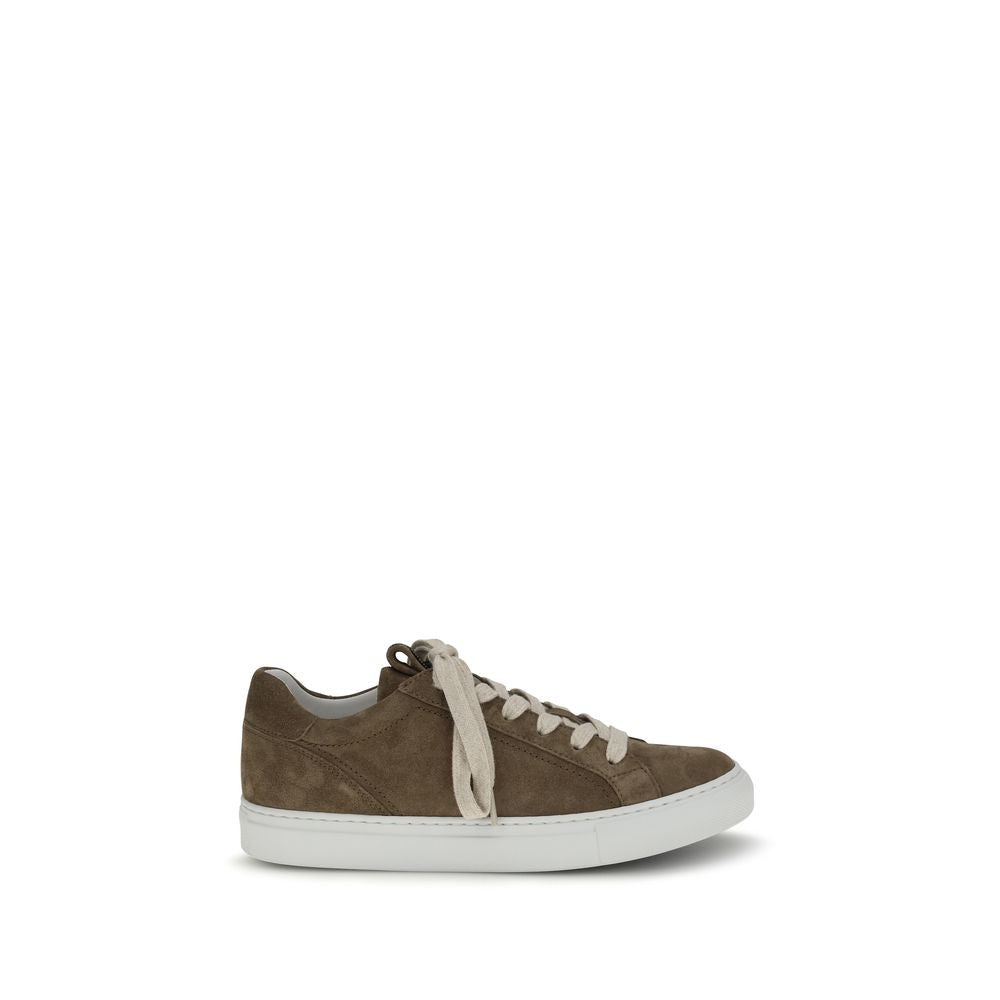 Brown Calf Leather Bos Taurus Low Top Sneakers