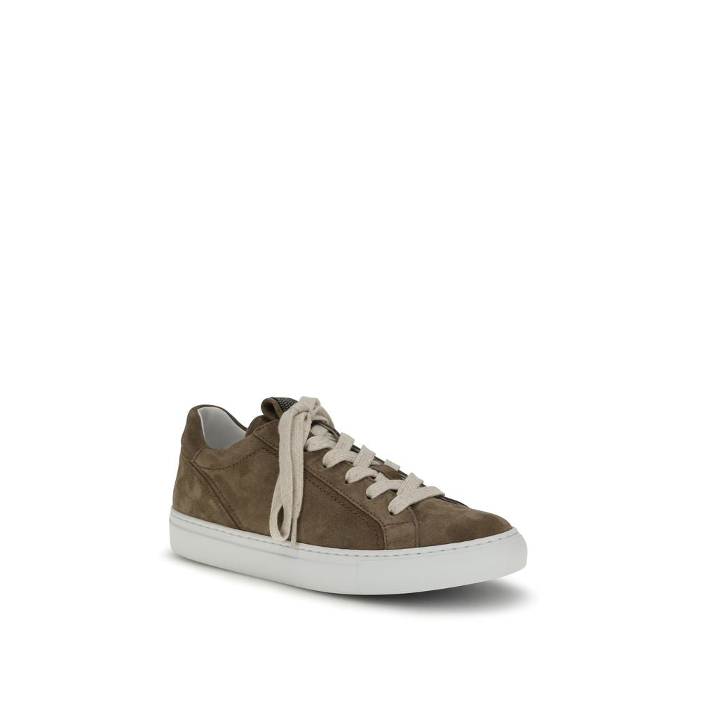 Brown Calf Leather Bos Taurus Low Top Sneakers