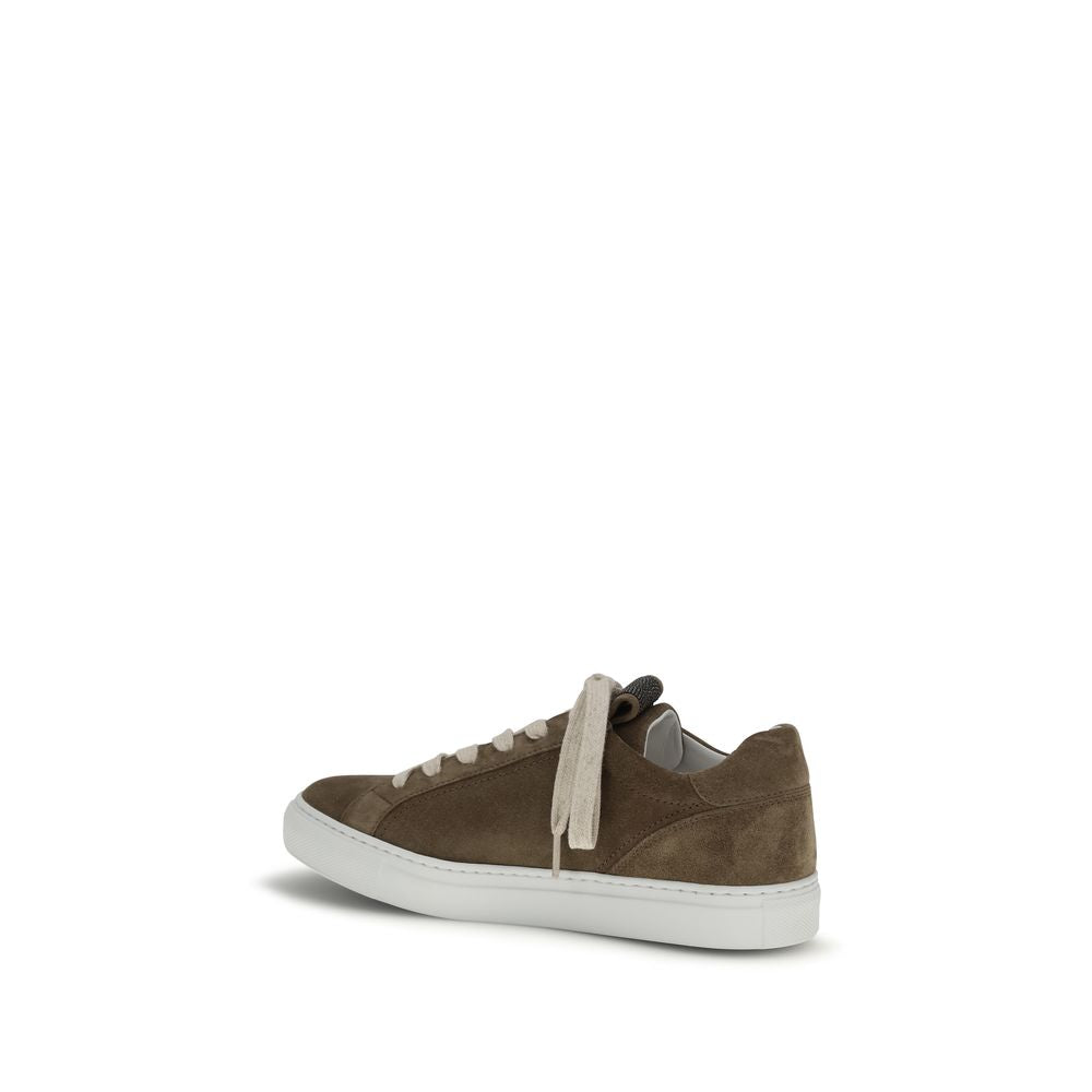 Brown Calf Leather Bos Taurus Low Top Sneakers
