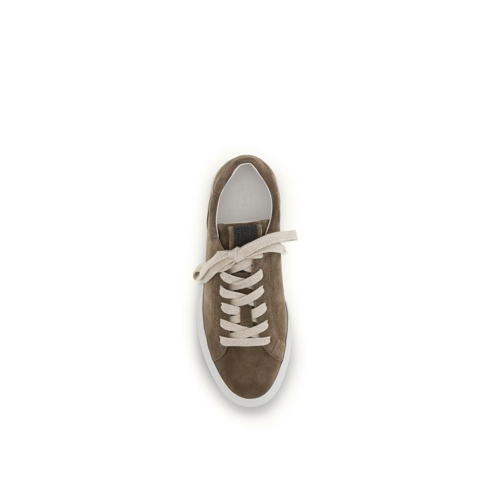 Brown Calf Leather Bos Taurus Low Top Sneakers