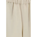 Beige Linen Casual Pants