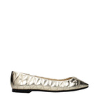 Gold Leather Ballet Flats