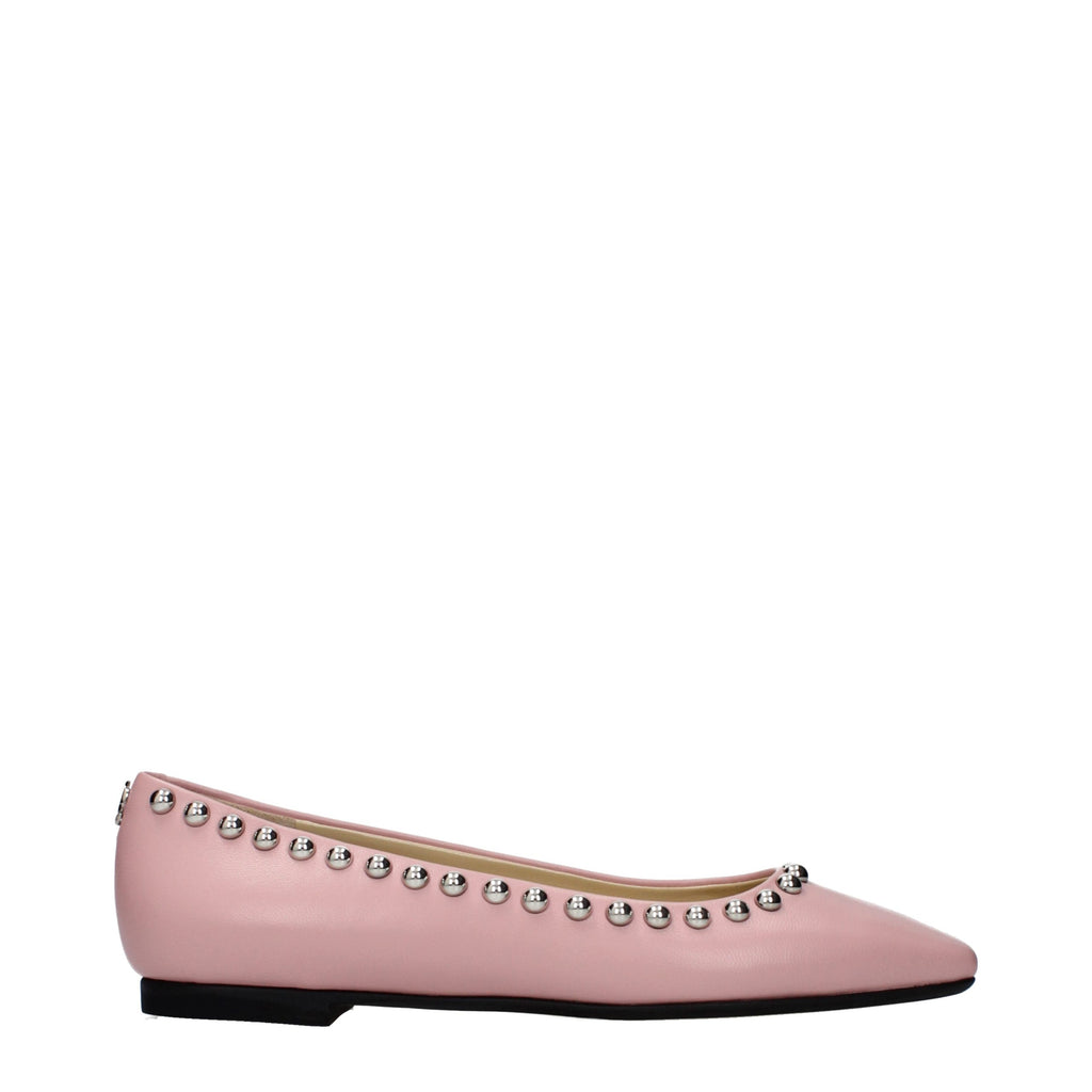 Pink Leather Ballet Flats