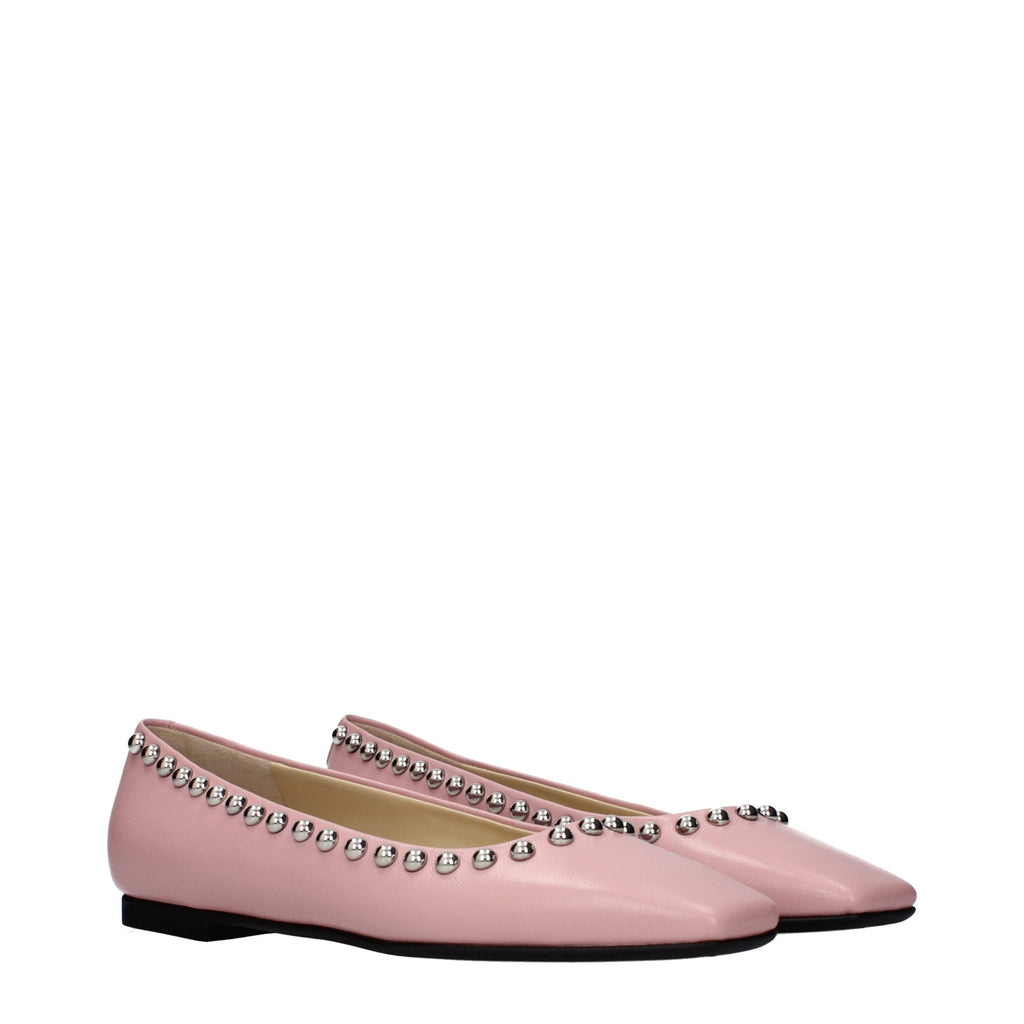 Pink Leather Ballet Flats