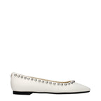 White Leather Ballet Flats