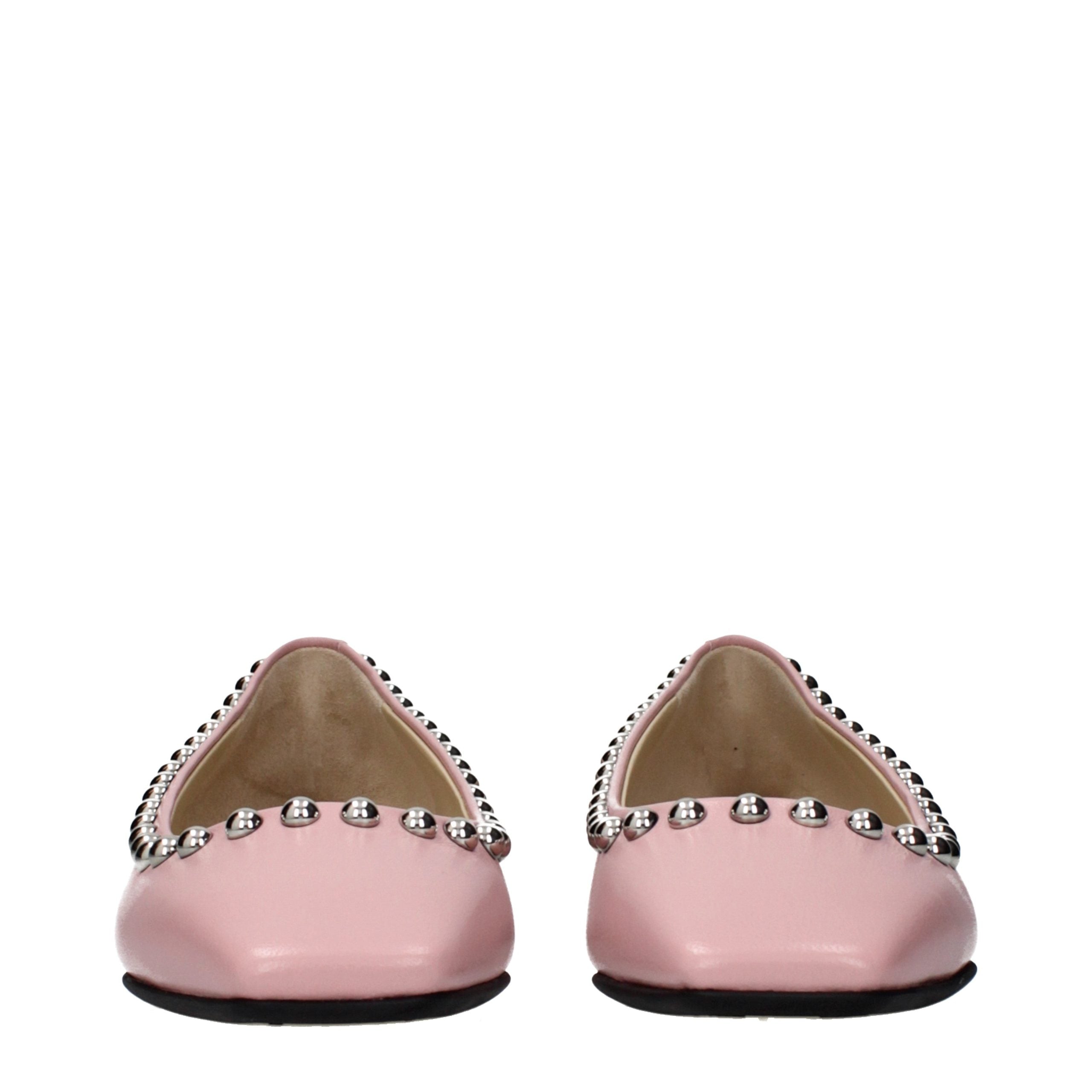 Pink Leather Ballet Flats