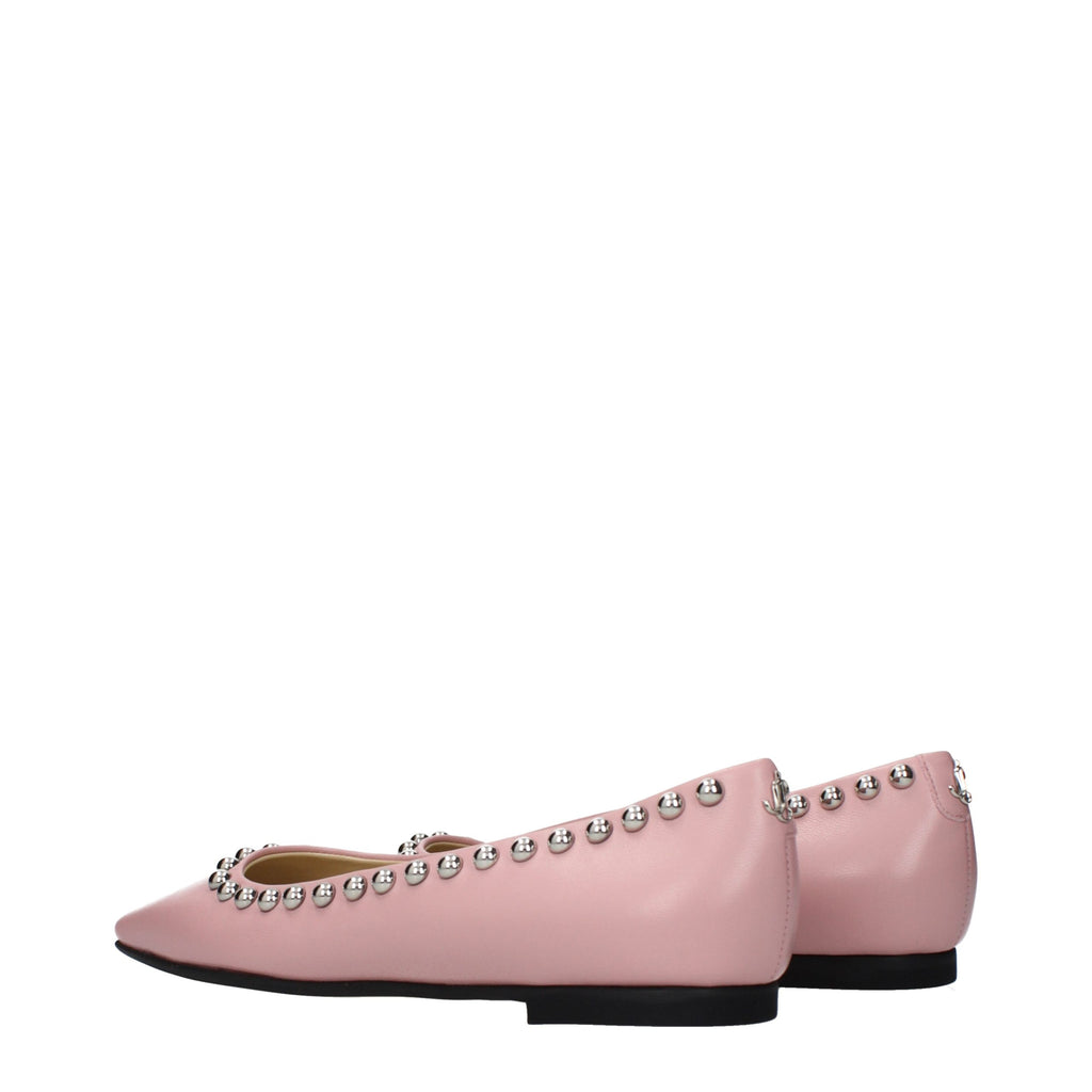 Pink Leather Ballet Flats