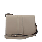 Gray Leather Crossbody Bag