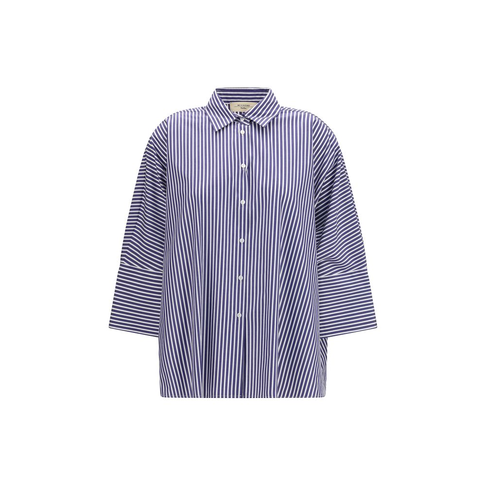 Blue Cotton Pattern Shirt