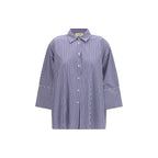 Blue Cotton Pattern Shirt