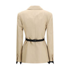 Beige Linen Coat