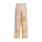 Multicolor Silk Casual Pants